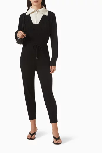 سترة بسحّاب قصير نسيج مضلع