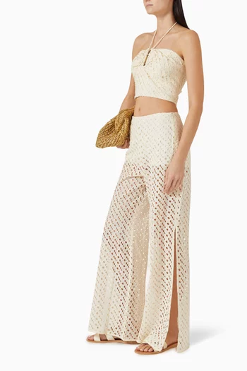 Eyelet Venice Pants in Viscose