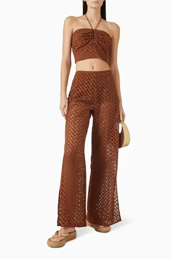 Eyelet Melinda Cropped Top