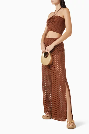 Eyelet Venice Pants in Viscose