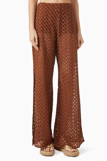 Eyelet Venice Pants in Viscose