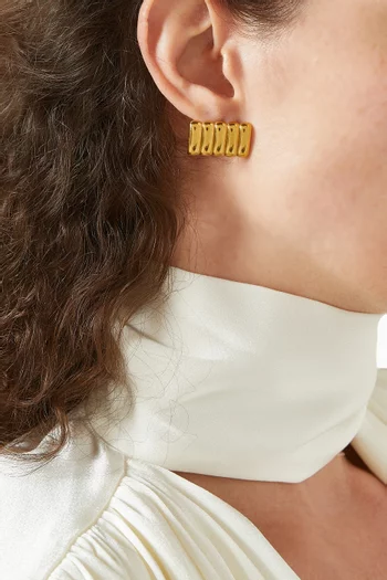 Clemmie Maxi Stud Earrings in 18kt Gold-plated Stainless Steel