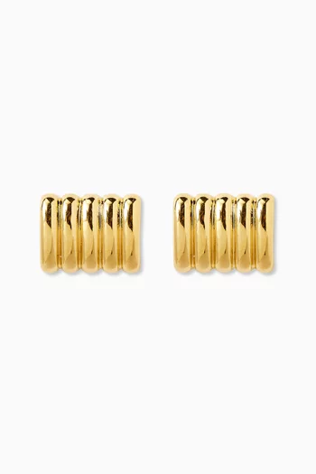 Clemmie Maxi Stud Earrings in 18kt Gold-plated Stainless Steel
