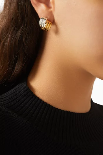 Clove Stud Earrings in 18kt Gold & Silver-plated Stainless Steel