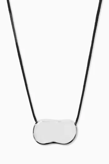 Pebble Necklace in Sterling Silver-plated Metal
