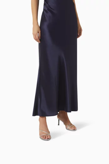 حذاء كارلا مفتوح من الخلف بكعب 65 مم جلد