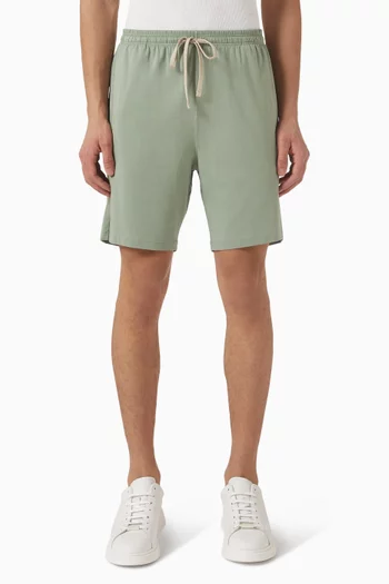 Embroidered Logo Shorts in Stretch Cotton