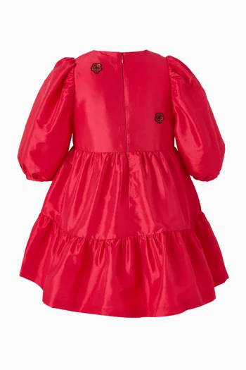 Embroidered Dress in Taffeta