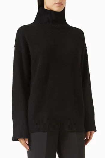 Boyfirend Turtleneck Sweater in Cashmere