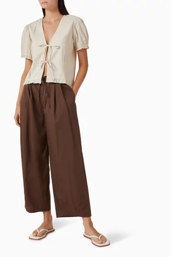 Pintuck Top in Organic Cotton