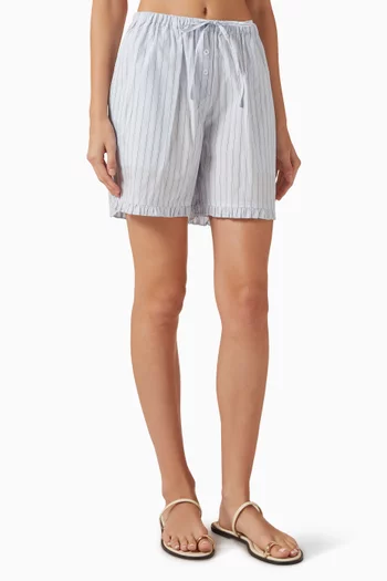 Flounce Shorts in Cotton Poplin