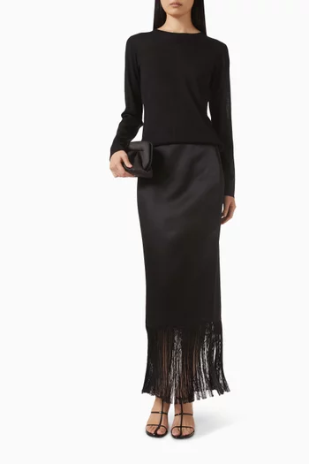 Featherlight Crewneck Sweater in Cashmere-silk Blend