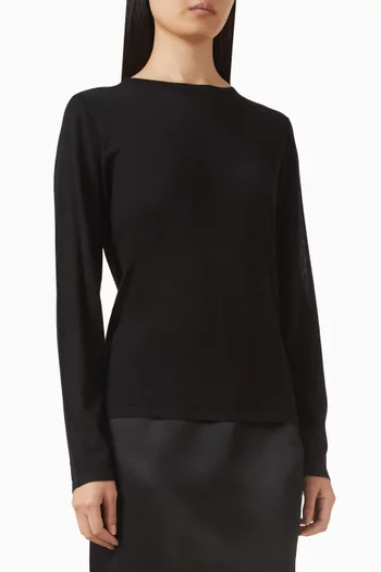 Featherlight Crewneck Sweater in Cashmere-silk Blend