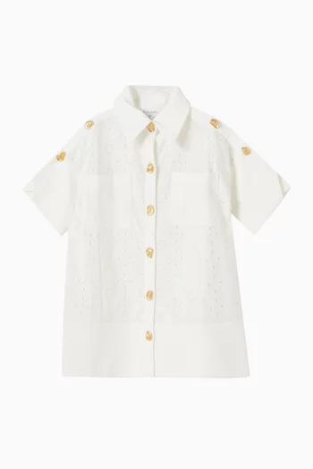 Savannah Eyelet Shirt Dress