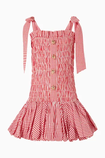Ruby Gingham Dress in Cotton