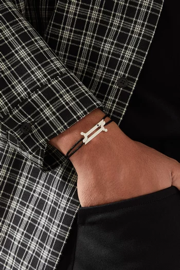 Arabic Letter "Zein" Bracelet in Sterling Silver