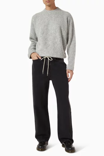 بنطال جينز بقصة فضفاضة دينم