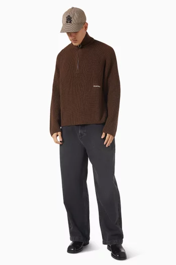 بنطال جينز بساقين واسعتين دينم