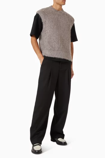 Brushed Vest in Wool-blend