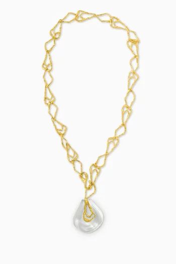 Solara Necklace in 21kt Plated Brass