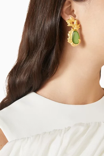Amori Earrings in 21kt Gold-plated Brass