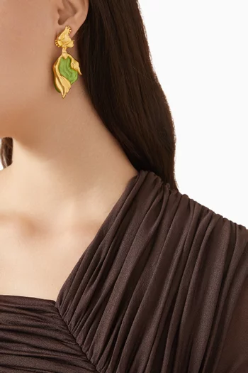 Lupa Earrings in 21kt Gold-plated Brass