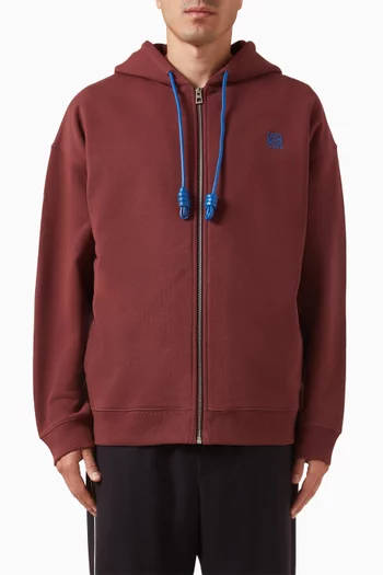 Contrast-drawstring Hoodie