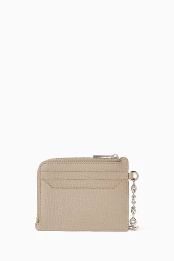 Anagram Square Coin & Card Case in Calfskin