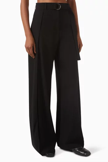 Belted Wide-leg Pants