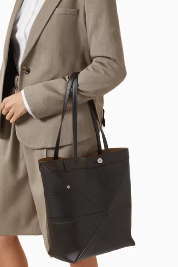 Medium Puzzle Fold Pantalon Tote Bag in Leather