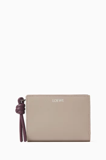 Knot Compact Wallet in Leather