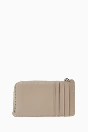 حافظة بطاقات وعملات معدنية بعقدة جلد