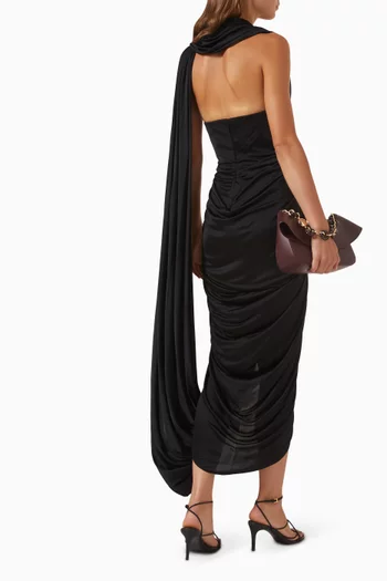 Twisted Mini Dress in Silk-blend