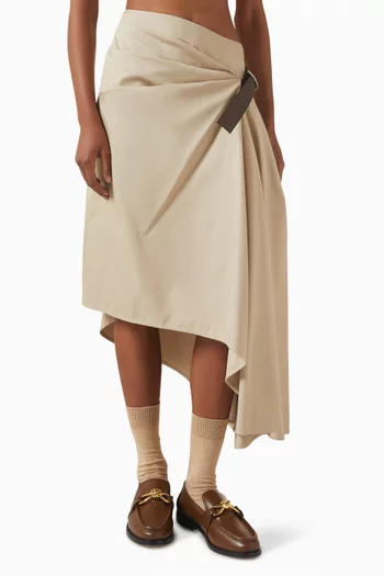 Belted Asymmetrical Skirt