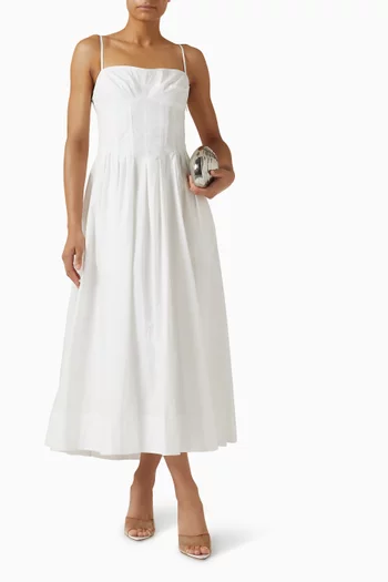 فستان كيتيا بتطريزات إنجليزية قطن