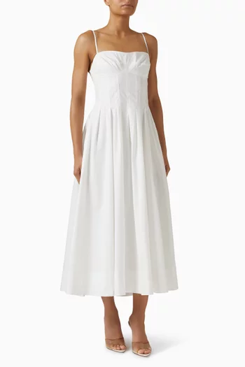 فستان كيتيا بتطريزات إنجليزية قطن