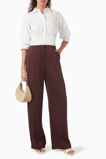 Kyra Wide-leg Pants in Satin