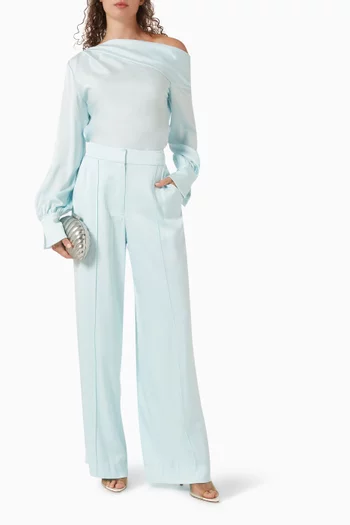 Kyra Wide-leg Pants in Satin