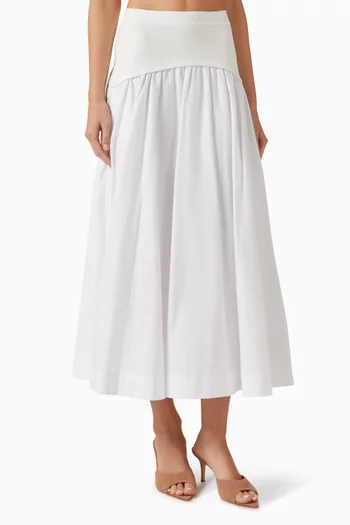 Ovie Midi Skirt in Cotton