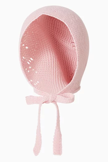 قبعة بنقشة مفرغة صوف 