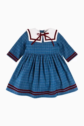 فستان موريتون بنقشة مربعات