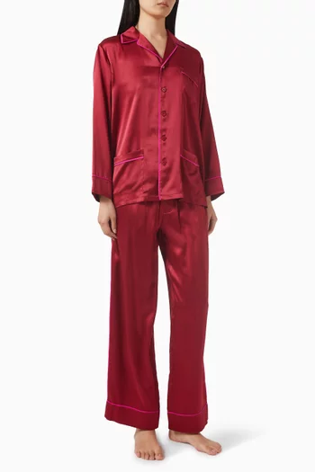 Yves Pyjama Set in Silk Satin