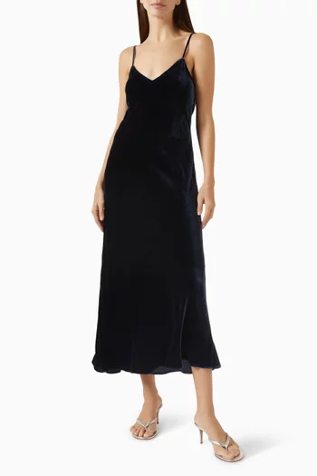 Garbo Slip Dress in Velvet