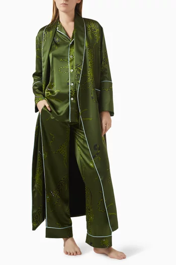 Yves Cosmos Pyjama Set in Silk