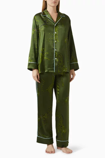 Yves Cosmos Pyjama Set in Silk