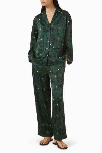 London Pants in Silk Charmeuse