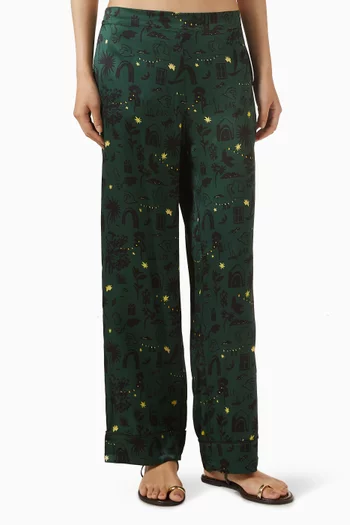 London Pants in Silk Charmeuse