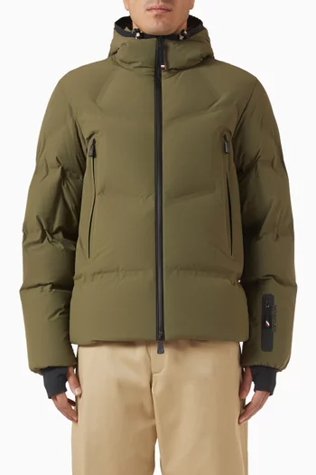 جاكيت تزلج أنغرين بغطاء رأس مبطن بالزغب