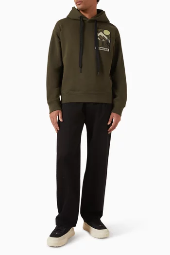 Embroidered Logo Hoodie in Cotton