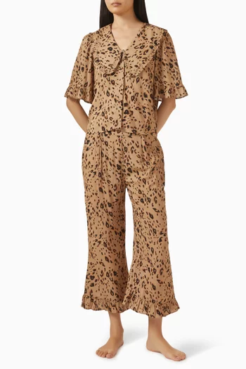 طقم بيجاما سيلين مزيج رايون